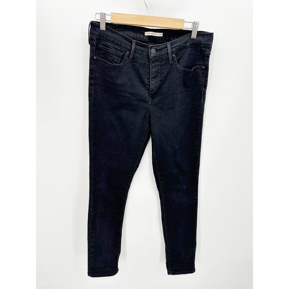 Levi's 311 Shaping Skinny Soft Black Cotton Blend Denim Jeans Women's Size 30x30 - Picture 1 of 10